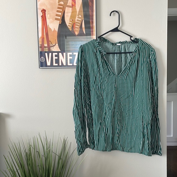 Gap striped blouse L - Picture 1 of 4